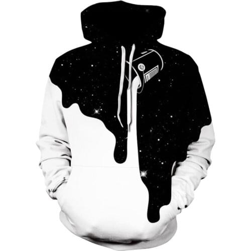 Milk Space Galaxy 3D printing Hooded Hoodies Unisex Tops hoodie Casual Men/women jacket harajuku off white Sweatshirt s-6xl