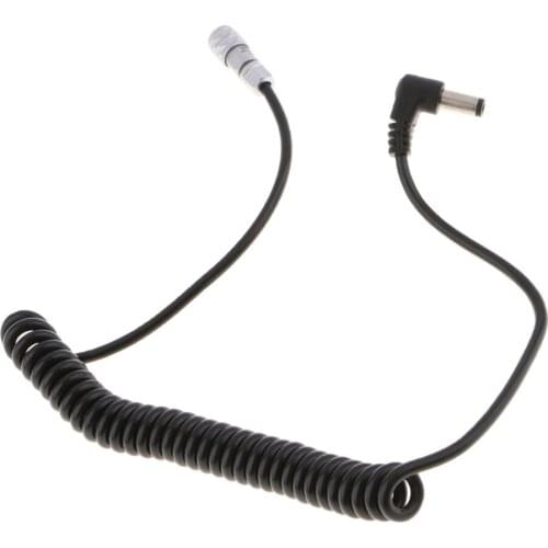 For BMPCC 4K Power Cable Cord DC Coupler Interface Spring Wire 5.5x2.5mm Socket 90 Degree Plug CCTV Camera Extend Wire Laptop