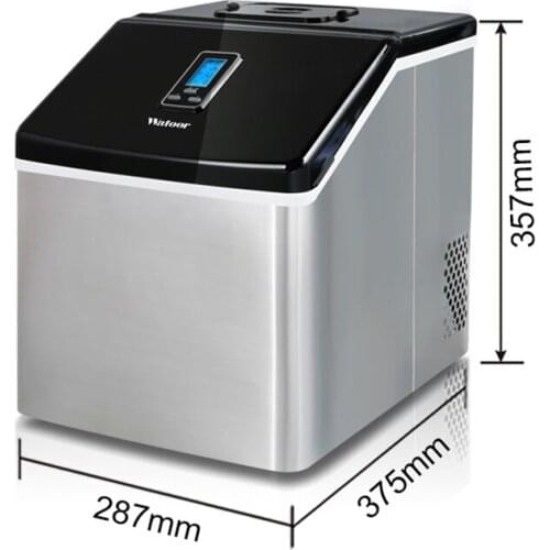 HZB-20F/S 220 V/ 50 Hz Ice machine commercial milk tea shop home small automatic ice machine large capacity 25kg/24h Ice Maker