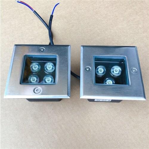 Waterproof Square LED Underground Light 3W 4W Outdoor Ground Garden Path Floor Underground Buried Yard Lamp Spot Landscape Light