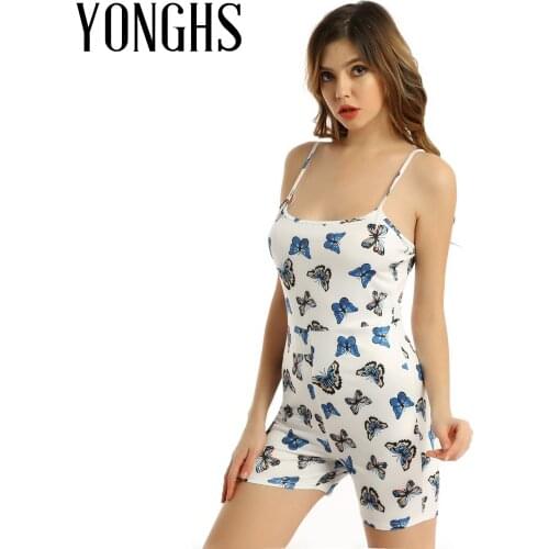 Womens Letter Printed Jumpsuit Pajamas Ladies Sleeveless Spaghetti Strap Christmas Bodysuit Sleepwear Nightwear