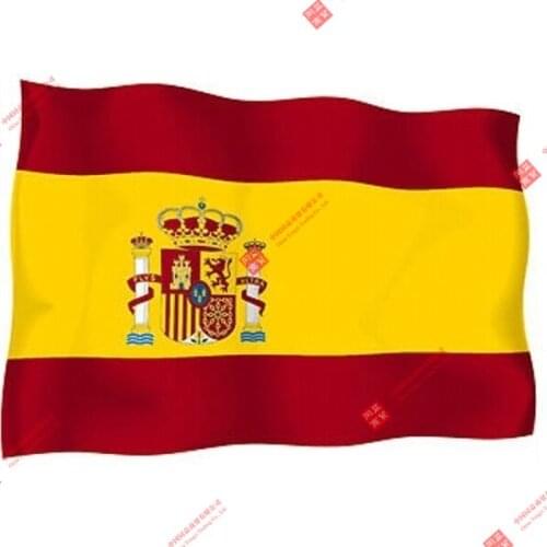 1x Hot Sell Personality Autocollant Sticker Drapeau Espagne Espagnol Vynil Car Window Body Decorative Stickers Accessories