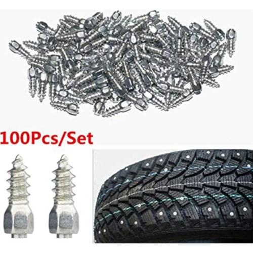 100Pcs Car Tire Studs Screws Cleats Anti-slip Sleeve Spikes Wheel Winter Protection NJ88