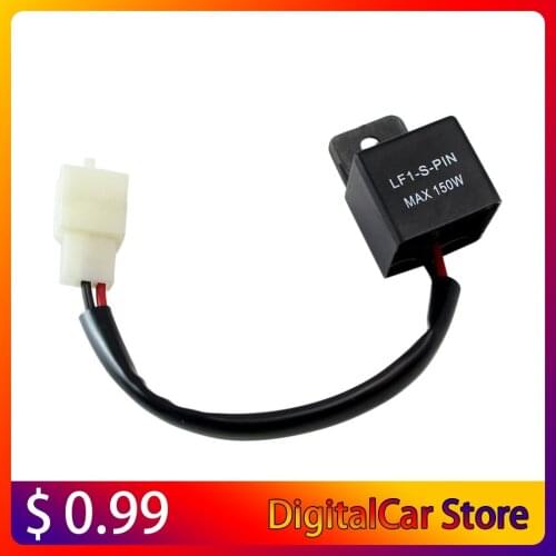 12V 2Pin 150W Electronic LED Flasher Relay for Honda for Suzuki for Motorcycle Motorbike Turn Signal Bulb Hyper Flash