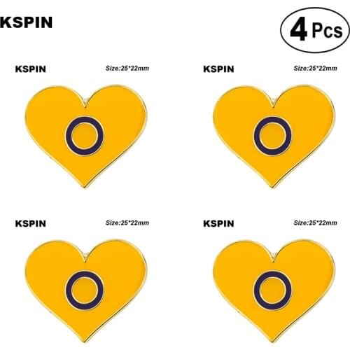 Intersex Pride Badge Flag Pin Lapel Pin Badge Brooch Icons 4pcs