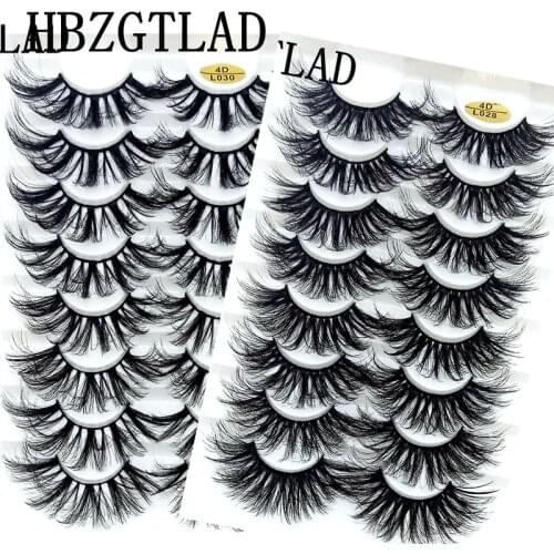 5/7/8 pairs 23/25mm 3D Mink Lashes Natural False Eyelashes Dramatic Volume Fake Lashes Makeup Eyelash Extension Silk Eyelashes