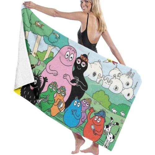 Barbapapa Bathing Towels Microfiber Bath Robe Women/man Towels Bathroom Barbapapa Home Textile Absorbent Shower Towel