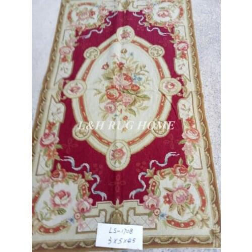 Free shipping 3'X5' needlepoint rugs 100% New Zealand wool handmade rugs for home decoration