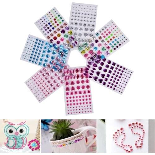Bling Rhinestone Self Adhesive Scrapbooking Sticker Car Phone Pad Mobile Notebook PC Art Diy Decal Stickers