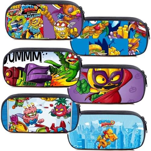 3D Anime Super Zings Series 6 Pencil Case Storage Pouch Superzings Make Up Box Hot Multifunction Stationery Cosmetic Case Gifts
