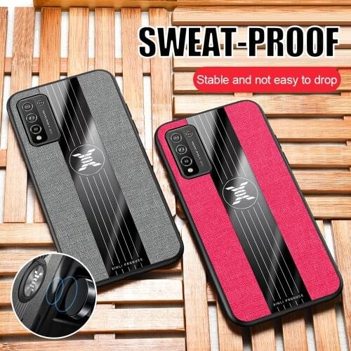 Honer 10xlite case fabric cloth car magnetic holder phone covers for honor 10x lite 10 x light silicone frame protective coque