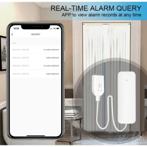 Zigbee Water Leakage Sensor Leak Level Alarm Detector Security Overflow Protection Tuya Smart Life App Home Remote Control