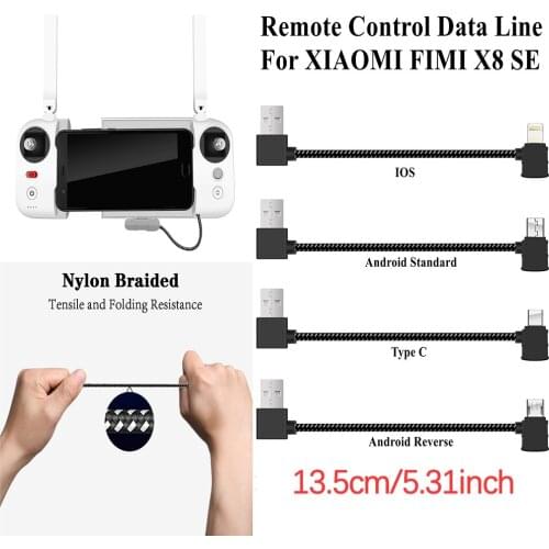 For FIMI X8SE Drone Remote Control Mobile Phone Tablet Transmission Connection Wire Date Cable Line Android Micro USB/Type-C/IOS