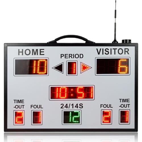 Ganxin portable basketball scoreboard with 12/24S led electronic digital gymnastics scoreboard