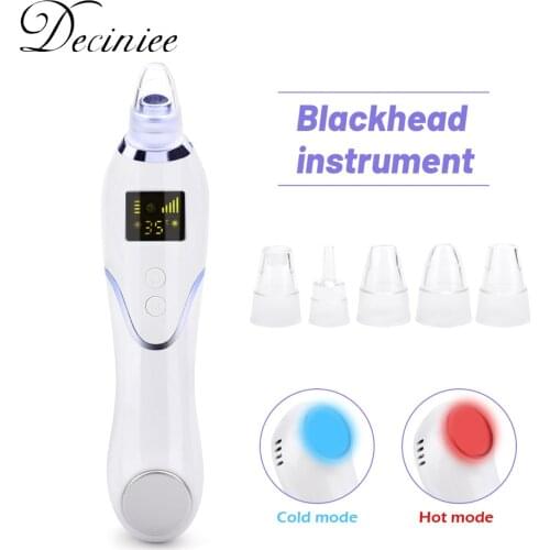 Facial Nose Deep Cleaner Blackhead Remover Vacuum Suction Ance Dots Pore Extractor Face Hot Cold Removal Beauty Skin Care Tools