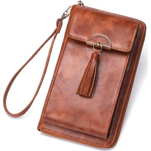 HUMERPAUL Women Wallet Cell Phone Bags Card Holders Handbag Purse Ladies Clutch Messenger Shoulder Long Straps