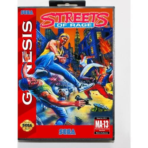 Streets of Rage 16bit MD Game Card For Sega Mega Drive/ Genesis with Retail Box