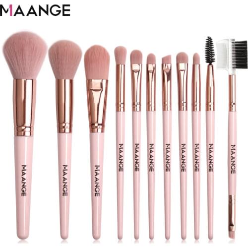MAANGE Makeup Brushes Pro Pink Brush Set Powder EyeShadow Blending Eyeliner Eyelash Eyebrow Make up Beauty Cosmestic Brushes