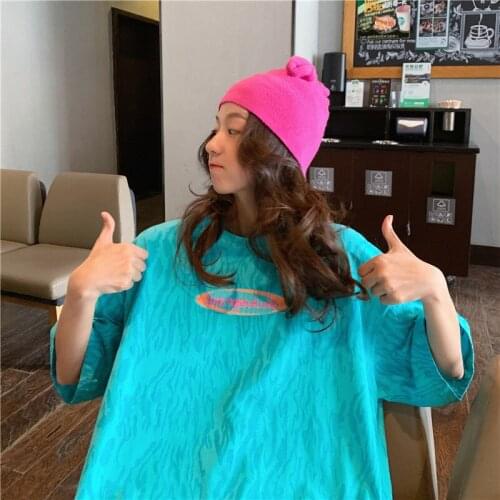 Korean Kashion Summer Blouses Oversized T-shirt Kawaii Casual Harajuku Sweatshirt Vintage Womens Short Sleeve T-shirts