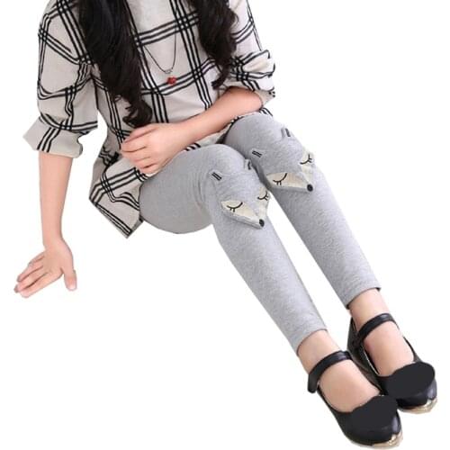 Girls Legging Kids Spring Autumn Clothes Cotton Children Skinny Pants for Baby Girls Leggings solid fox