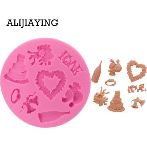 M09661Pcs Flower bell peace dove love Silicone Mold,Sugarcraft Cake Decorating Tools,Fondant Chocolate Molds Cake Border Mould