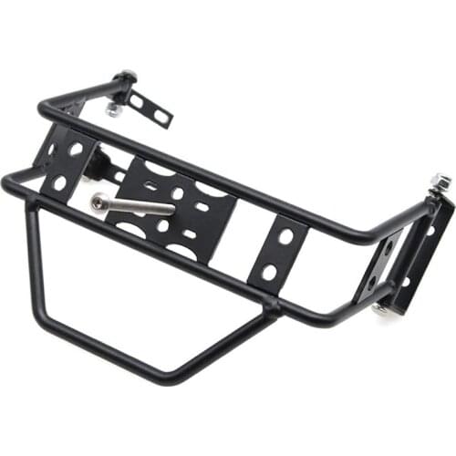 Metal Rear Spare Tire Holder Spare Wheel Stand for TRX4 SCX10 90046 90047 RC Crawler Car(Black)