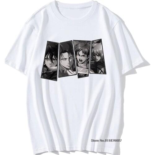 2021 Hot Japanese Anime T Shirt Men Attack on Titan The Final Season T-shirt Funny Cartoon Titans Attack Graphic Tees Male