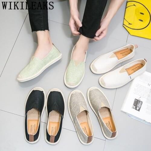 Luxury Brand Summer Men Shoes Casual Canvas Men Shoes 2020 Slip On Shoes Men Loafers Chaussure Homme Tenis Masculino Adulto Buty