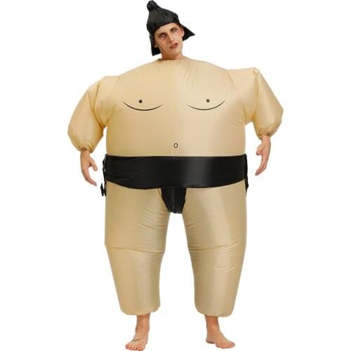 Inflatable Sumo Costume Suits Wrestler Halloween for Adult/Children Fat Man Party Cosplay Blowup Clothes