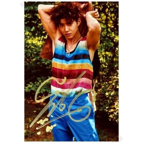 Signed EXO SUHO autographed original photo 6 inches free shipping 08201702