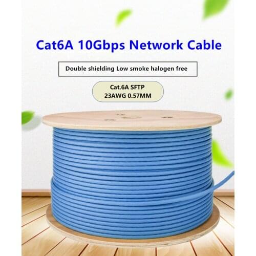 RJ45 Cable Cat6A Network Cable SFTP Double Shielding 10Gbps High Speed lan Cable For Home Computer Broadband Network Cable