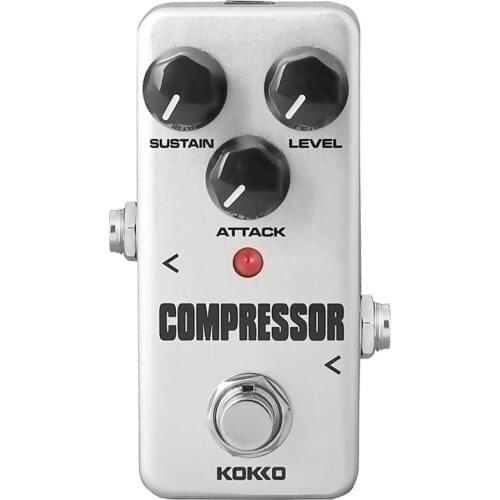 KOKKO Electric Guitar Effects Pedal Mini Compressor DC 9V Aluminum Single Pedal Guitarra Effect Guitar Parts Accessories FCP-2