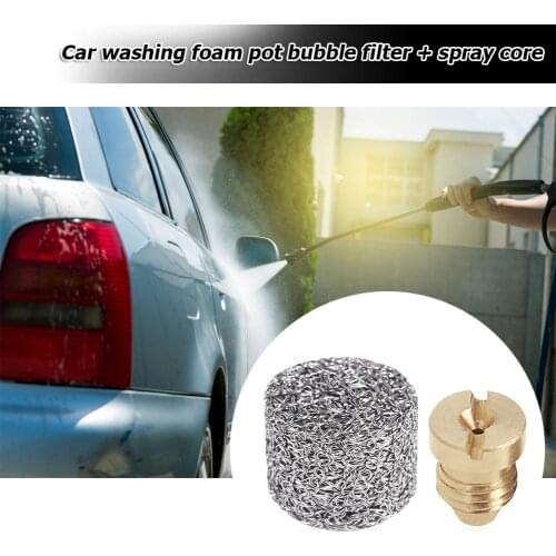 Foam Tablet/Mesh Filter+Nozzle Tip Stainless Steel with Core-sprayed Copper for Snow Foam Lance Car Washing Clean Tool