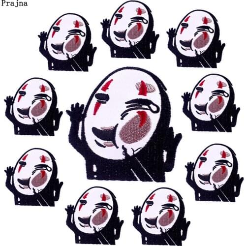 Prajna 10 PCS Spirited Away Patches On Clothes Iron On Embroidered Patches For Clothing Cartoon Anime Patch Applique Badges