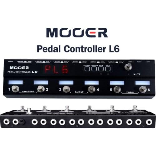Mooer PCL6 Pedal Controller Programmable Loopswitcher with 6 Loops L6 PL6 With Free connector