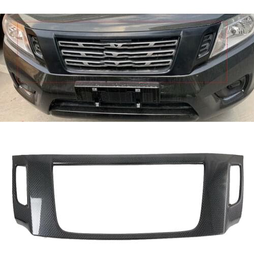 For Nissan Navara NP300 ST 2017 2018 2019 Carbon Fiber Front Center Grilles Covers Trim Racing Grill Decorative Covering Styling