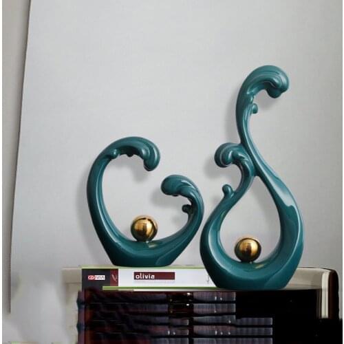 Modern Ceramic Fire Shape Bead Accessories Home Livingroom Table Ornaments Decoration Bookcase Office Desktop Figurines Crafts