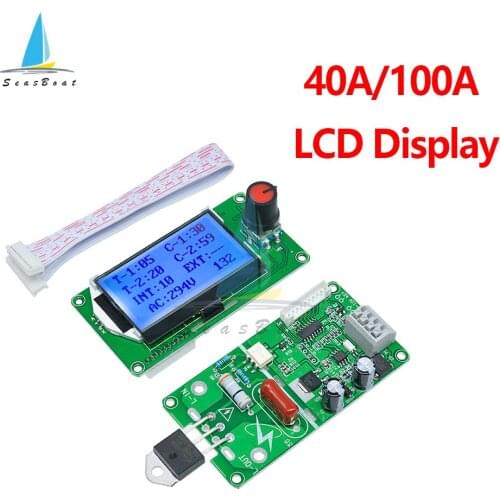40A 100A Welding Machine Digital LCD Double Pulse Spot Welder Encoder Transformer Time Control Weld Module Electronic Controller