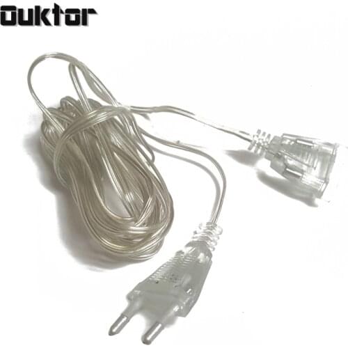 3/5M Extender Wire Extension Cable EU plug for LED String Light Christmas Lights Garden Home Wedding Party Decoration