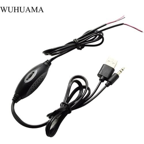 3.5mm USB Volume Control Audio Cable Amplifier Module Can Drive 2CH 3W-15W PC Speaker Audio Loudspeaker USB Cable Box DIY