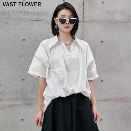 Женские короткие рубашки VAST FLOWER China At AliExpress