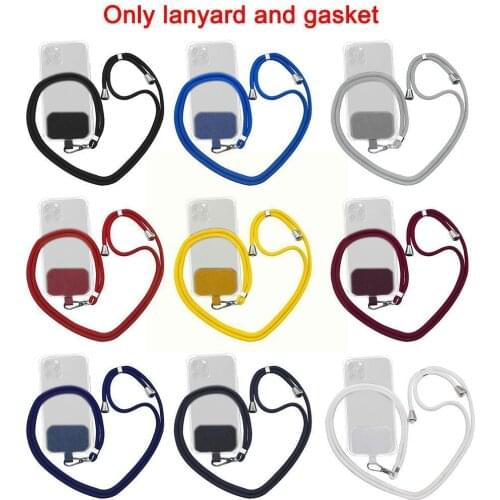 Hanging Neck Crossbody Nylon Patch Phone Lanyards Rope Soft 9 Colors Strap Rope Hanging Phone Mobile Cord For Cell Phone La U5R7