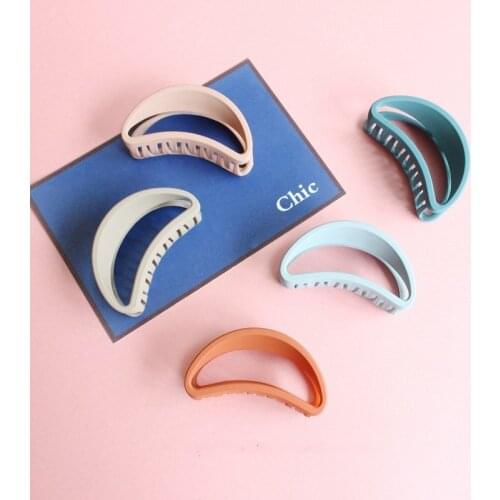 Women Hair Clip Large Size Acrylic Hairpins Solid Color Women Hair Crab Hair Claws Women Make UP Washing Tool Hair Accessories