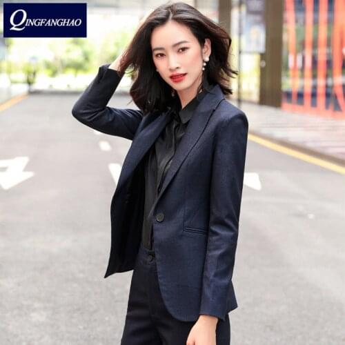 Womens suit office wear Blazer and Pants or Skirt set high quality business Ladies Suit Fashion Slim Jacket