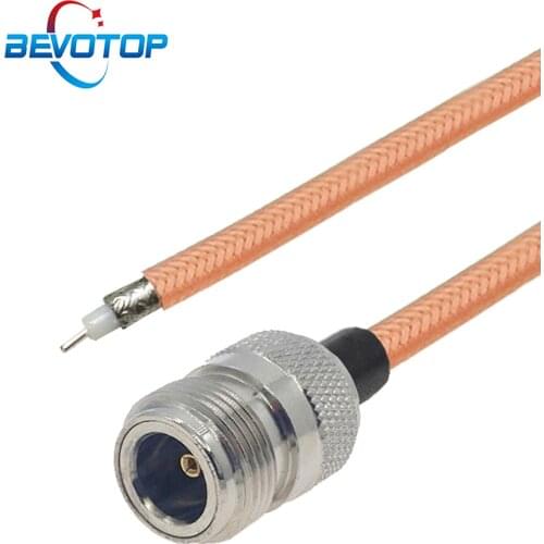 1pcs Single End N Female to PCB Solder Pigtail RG142 Cable High Temperature Resistant RF Coaxial N Cable