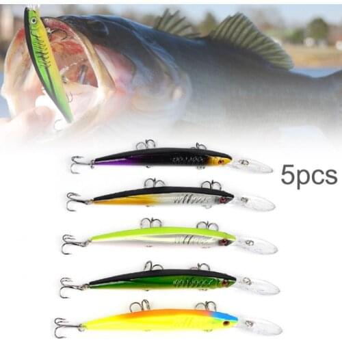 5pcs/set Sea Fishing Minnow Lures 15.2cm 12.5g Fish Wobbler Tackle Crankbait Artificial Hard Bait Swimbait Pesca