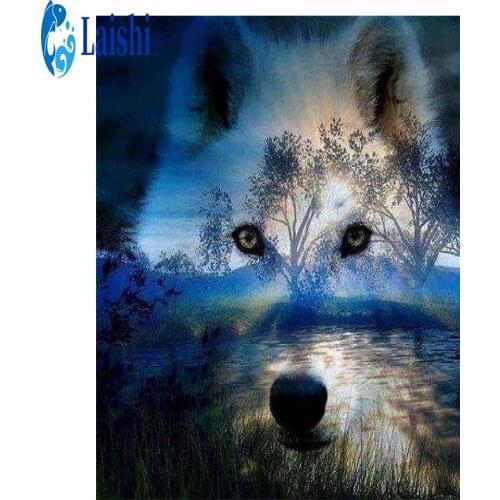 5D Diy round diamond painting Abstract animal face kit animal cross stitch mosaic diamond embroidery home decoration pictures