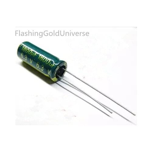 Free shipping 6.3V1800UF 1800UF 6.3V Electrolytic capacitor Size: 8 x20 8 x16 best quality New origina