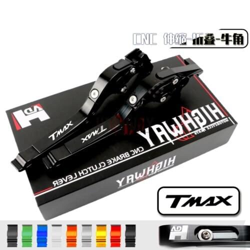 CNC Aluminum Brake Handle Bar Lever Extendable Folding Adjustable Brake Clutch Levers For YAMAHA TMAX500 TMAX 2010-2011