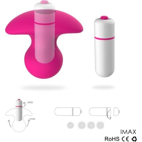 Free shiping New Product Silicone Mini Bullet Vibrator Pussy Anal Butt Plug G-Spot Clit Stimulation fox tail anal sex toy 2pcs